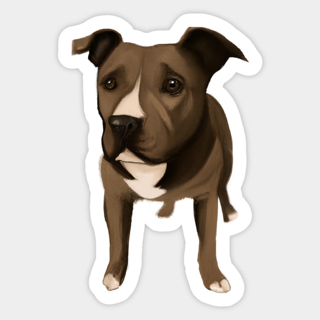 Cute Staffordshire Bull Terrier Drawing Sticker by Play Zoo